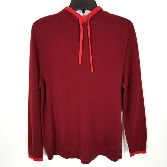 Summersalt Women Wool Cashmere Sweater Pullover Size S Hoodie Maroon - Picture 1 of 5